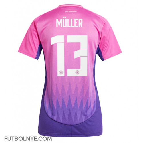 Camiseta Alemania Thomas Muller #13 Visitante Equipación para mujer Eurocopa 2024 manga corta